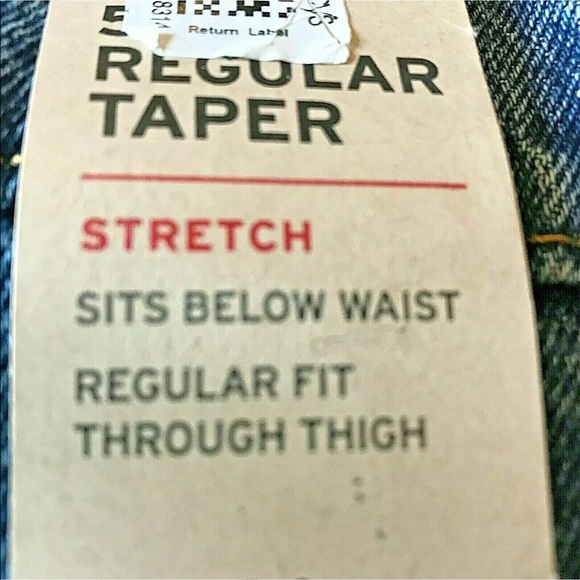 NWT Levis 502 Jeans Regular Taper Stretch Distress - Picture 7 of 7